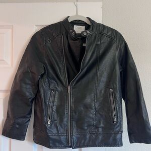 Zara Black Leather Jacket for Boys